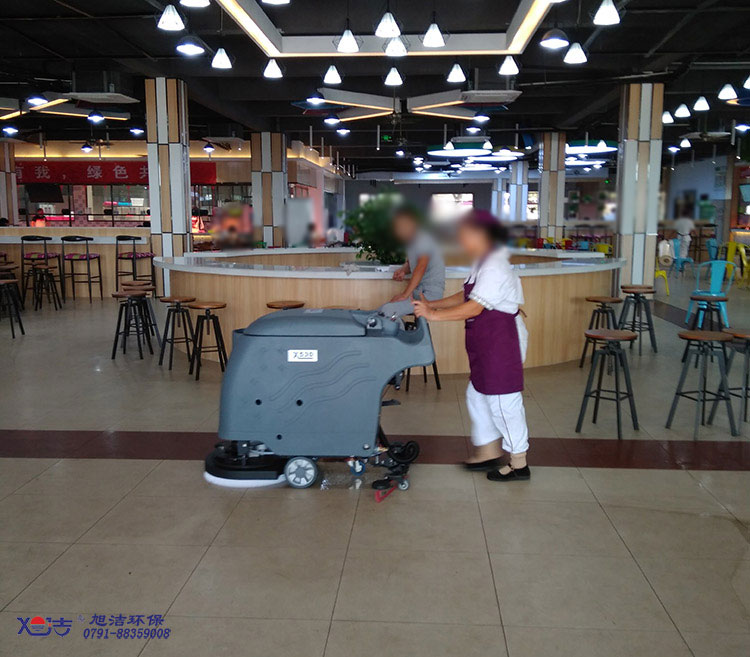 醫院食堂廚房保潔，醫院食堂手推式洗地機